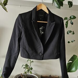 Dynamite Veston Crop blazer Jet black